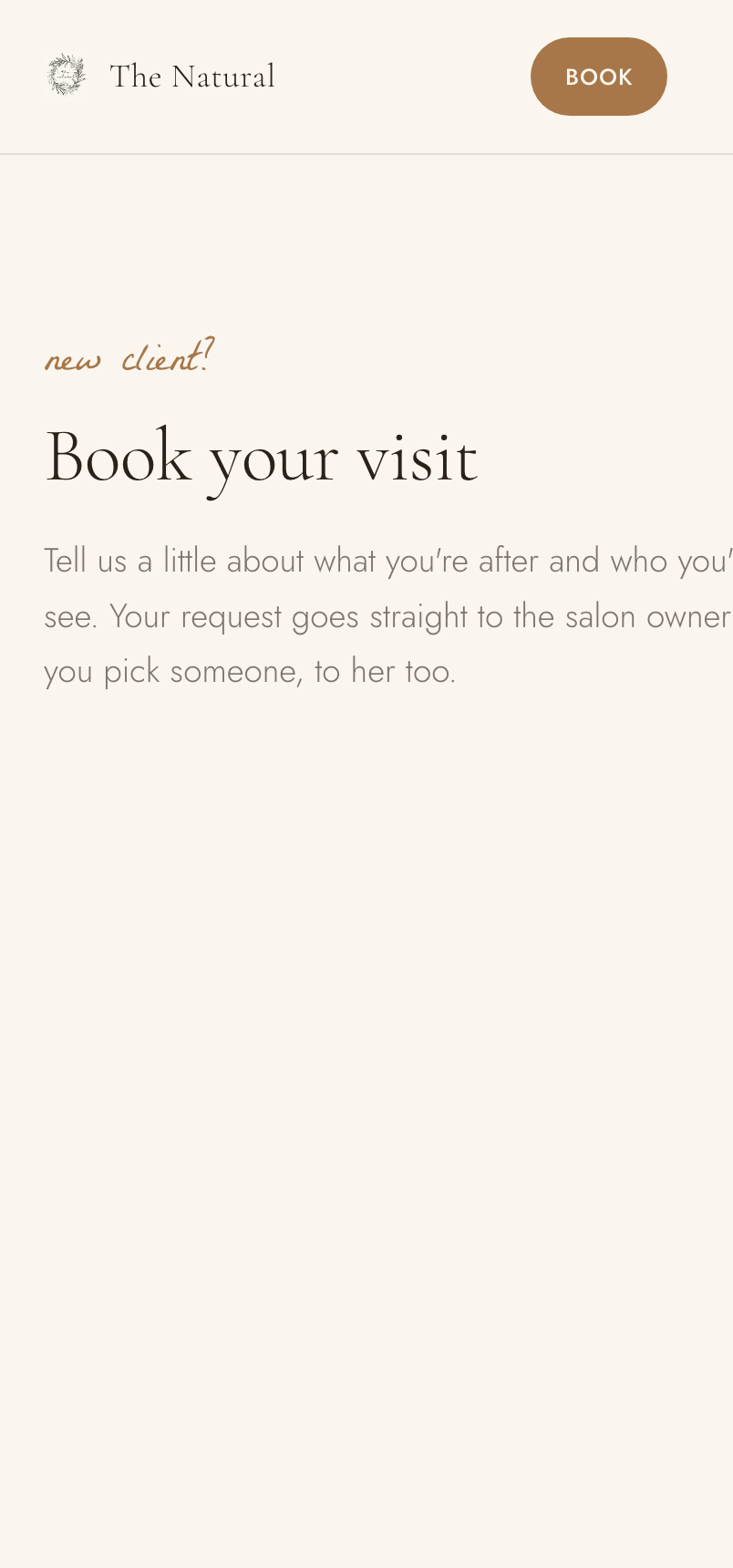 Booking on a phone