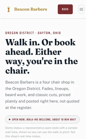 The operator app running a shop from a phone